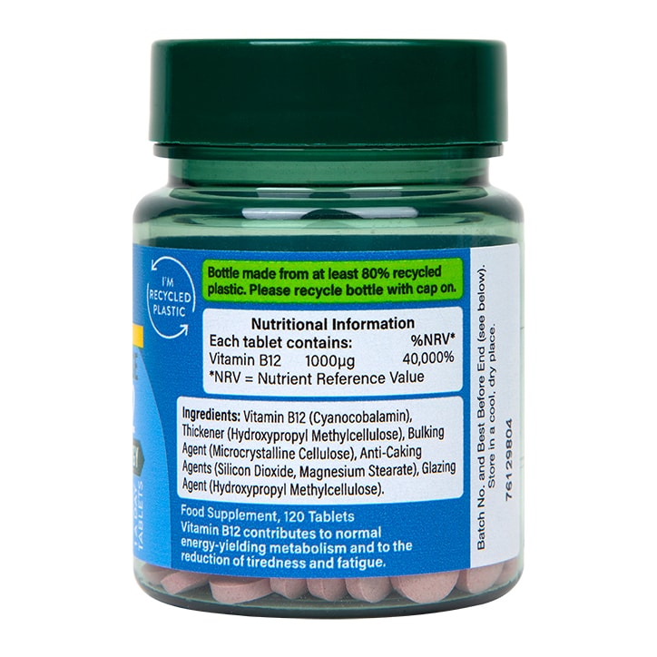 Holland & Barrett High Strength Slow Release Vitamin B12 1000ug 120 Tablets